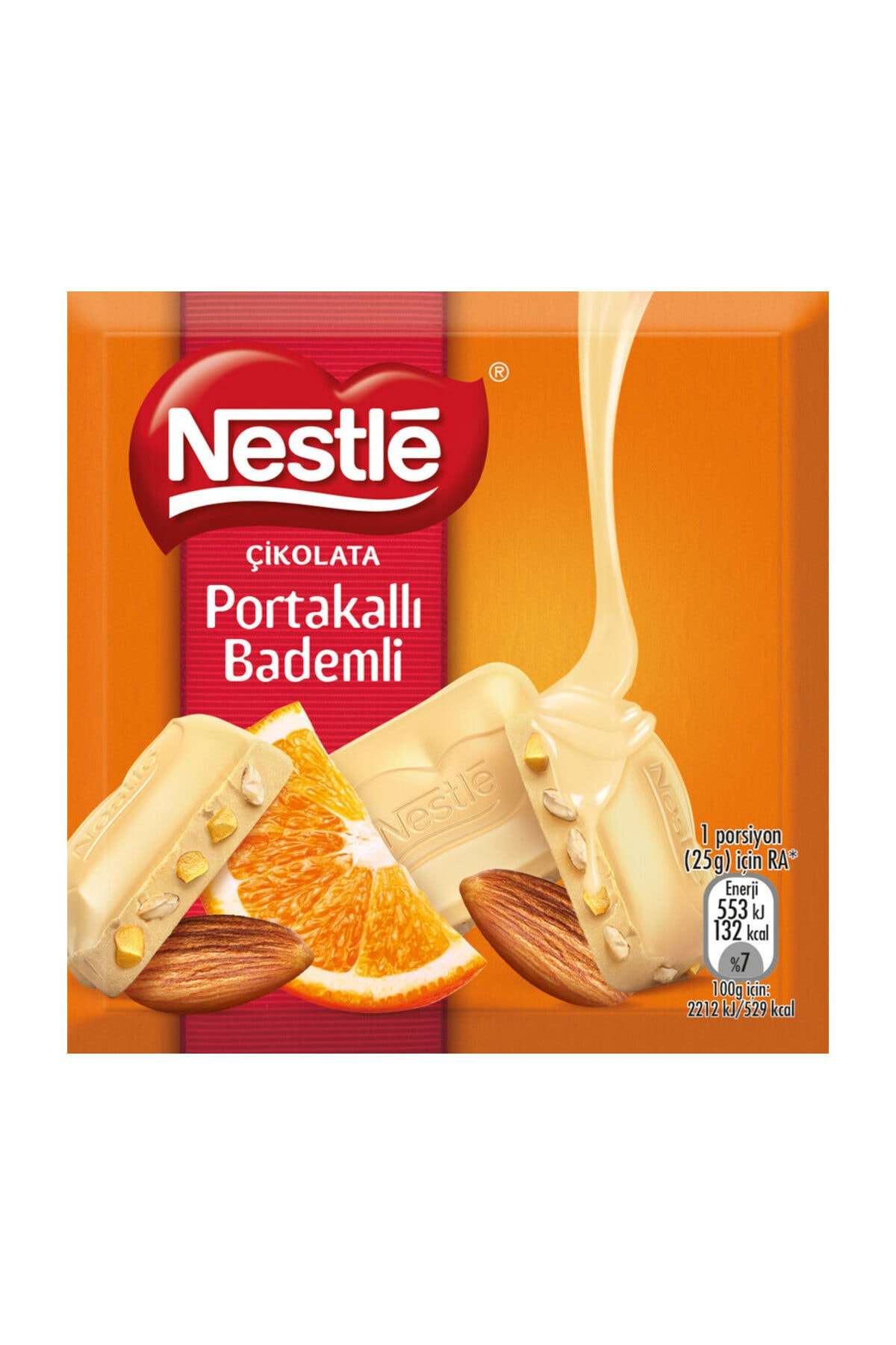 NESTLE BEYAZ ÇİKOLATA PORTAKLLI KARE 24 60 GR